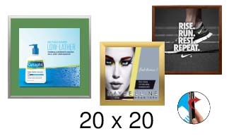 20x20 Frames | All Styles of 20x20 Snap Frames and Poster Displays