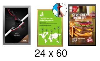 24x60 Frames | All Styles of 24x60 Snap Frames and Poster Displays