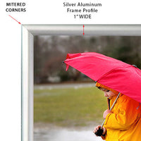 Mitered Corners Snap Frame with 1 Wide Silver Frame Profile