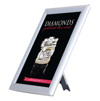 AD Promo Frame 8.5x11 Table Top Sign Frame + Silver Snap Frame Finish