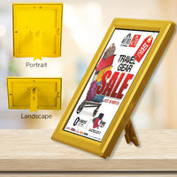 Display Yellow frame portrait or landscape, snap open all 4 sides to place graphics or photographs