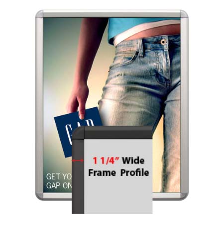 SwingSnaps Poster Snap Frames 27x40 (1 1/4" Wide with Radius Corners)