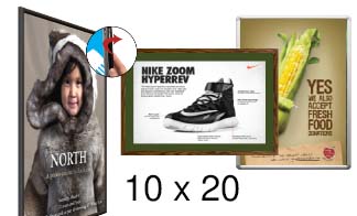 10x20 Frames | All Styles of 10x20 Snap Frames and Poster Displays