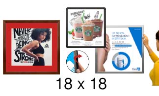 18x18 Frames | All Styles of 18x18 Snap Frames and Poster Displays