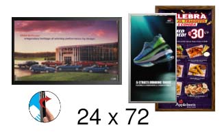 24x72 Frames | All Styles of 24x72 Snap Frames and Poster Displays