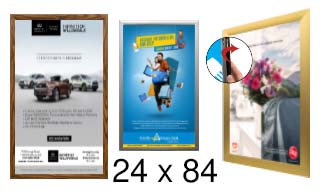 24x84 Frames | All Styles of 24x84 Snap Frames and Poster Displays