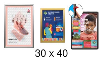 30x40 Frames | All Styles of 30x40 Snap Frames and Poster Displays