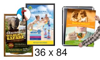 36x84 Frames | All Styles of 36x84 Snap Frames and Poster Displays