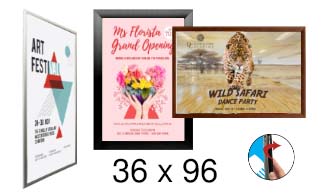 36x96 Frames | All Styles of 36x96 Snap Frames and Poster Displays