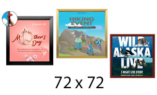 72x72 Frames | All Styles of 72x72 Poster Frames and Poster Displays