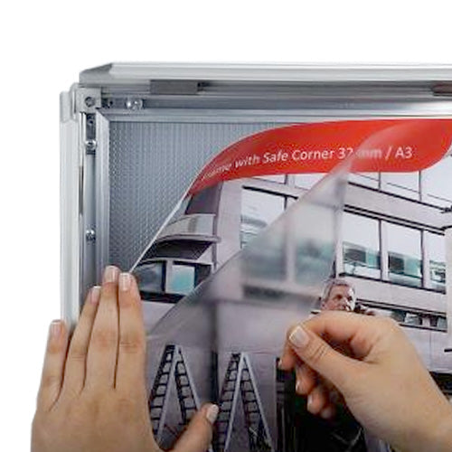 18x24 Snap Frame with Safety Edge Corners Black Sign Frame 1.25 Width ...