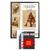 27 x 41 Poster Snap Frames | 1 1/4" Profile | "SwingSnap" Fast Change Aluminum Snap Open Frame