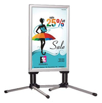 STREET-MASTER Wind Snap Frame Sign Stand with Flexible Spring Feet (for 22” x 28” Posters)