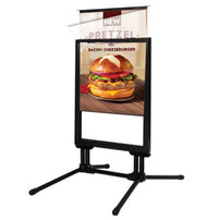 STREET-MASTER Wind Stand with Slide-In Frame and Flexible Spring Feet (for 22” x 28” Posters)