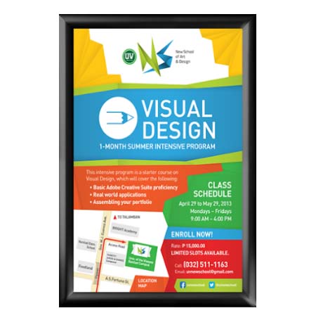 Designer 20x30 Slide In Frame for Posters with 4 Matboard –  PosterDisplays4Sale