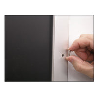 REMOVE SECURITY SCREWS FROM THE FRAME PROFILE TO REPLACE POSTERS 28 x 44