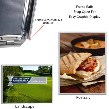 A-Frame 40x60 Sign Holder | Snap Frame 1 1/4 Wide