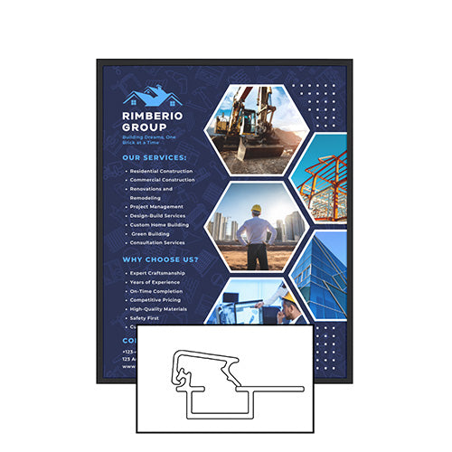 MINI 20x24 Poster Snap Frames (.60" Wide Frame Profile)