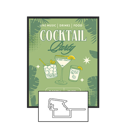 MINI 18x24 Poster Snap Frames (.60" Wide Frame Profile)