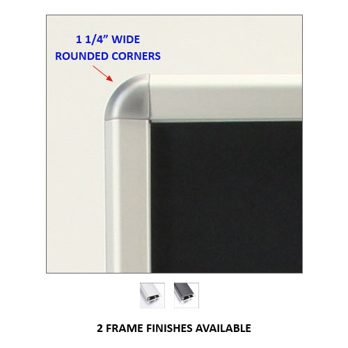 A-FRAME SIGN HOLDER HAS 16 x 20 SIGN FRAME with RADIUS CORNERS