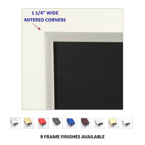 A-FRAME SIGN HOLDER HAS 18 x 18 SIGN FRAMES with MITERED CORNERS