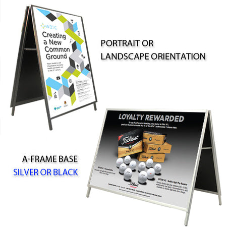 A-Frame 30x30 Sign Holder  Security Snap Frame 1 1/4 Wide FREE Shipping –  Displays4Sale