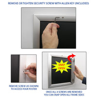 WITH SECURITY SCREWS and ALLEN KEY, YOUR 24x48 GRAPHIC IS SECURE!