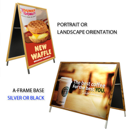 Wooden A-Frame 30x30 Sign Holder  WOOD Snap Frame 1 1/4 Wide FREE  Shipping – Displays4Sale