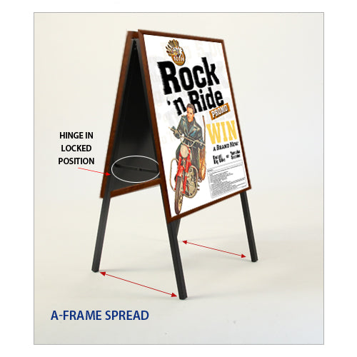 A-Frame 36x48 Sign Holder  Snap Frame 1 1/4 Wide with Radius Corners –  PosterDisplays4Sale