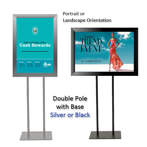 BOLD SNAP FRAME 24" x 48" SIGN STAND CAN BE PORTRAIT or LANDSCAPE ORIENTATION 