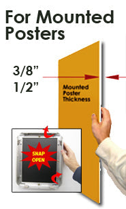 EXTRA-DEEP 11x14 Poster Snap Frames with Security Screws (for MOUNTED GRAPHICS)