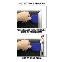 SECURITY TOOL INCLUDED (SNAPS FRAME 12x36 OPEN WITH EASE)