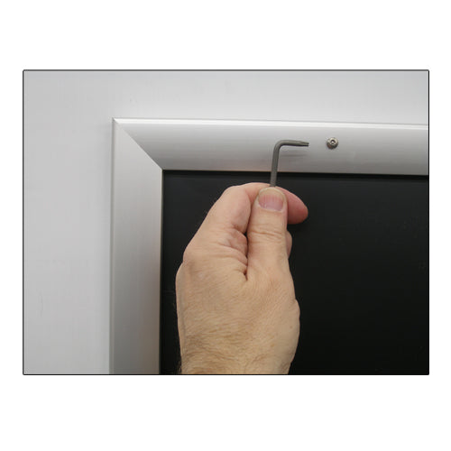 ALLEN WRENCH (KEY) INCLUDED TO OPEN & SECURE ALL (4) 12x20 FRAME RAILS