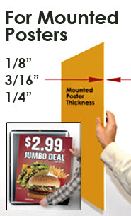 EXTRA-LARGE Poster Snap Frames 36 x 72 (1 3/4" Security Profile MOUNTED GRAPHICS)
