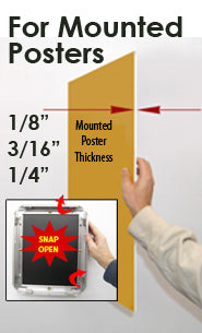 Extra Large Poster Snap Frames 24 x 72 with Security Screws (for MOUNTED GRAPHICS)