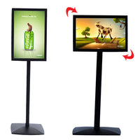 Illuminated 18 x 24 Pedestal Sign Holder has an LED Frame which ROTATES and TILTS