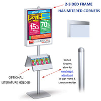 22x28 Double Sided Sign Stand fits TWO POSTERS