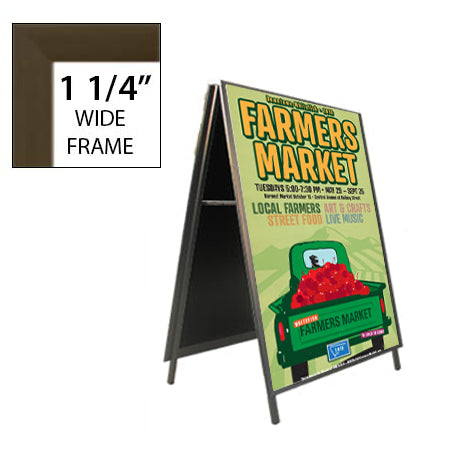 A-Frame 24x30 Sign Holder | Snap Frame 1 1/4" Wide