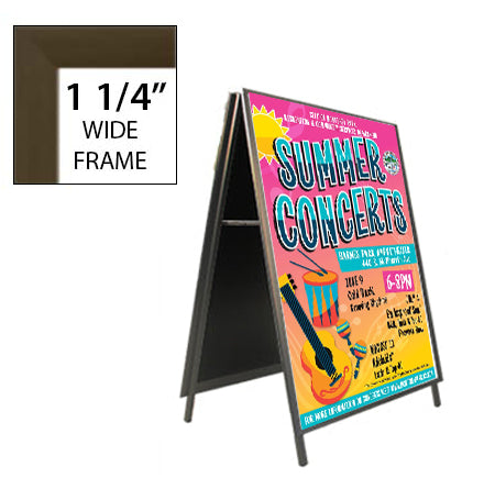 A-Frame 24x72 Sign Holder | Snap Frame 1 1/4" Wide