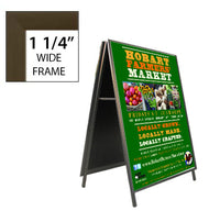 Large A-Frame 30x30 Sign Holder | Quick Change Aluminum Snap Frame with 1 1/4" Wide Profile