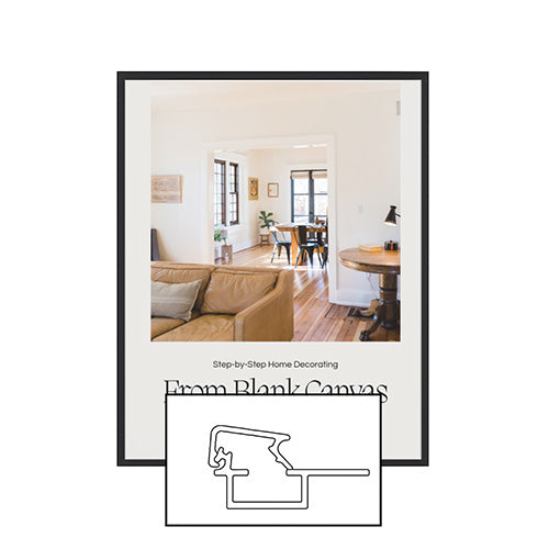 Budget-Friendly MINI 24x41 Poster Snap Frame with Slim .60" Wide Metal Frame Profile - Snap Open, Quick Change