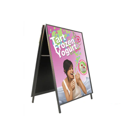 A-Frame 24x72 Sign Holder | with SECURITY SCREWS on Snap Frame 1 1/4" Wide