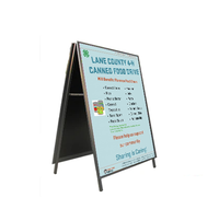 A-Frame 24x60 Sign Holder | with SECURITY SCREWS on Snap Frame 1 1/4" Wide