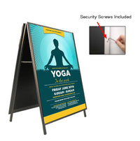 A-Frame 30x40 Sign Holder | with SECURITY SCREWS on Snap Frame 1 1/4" Wide