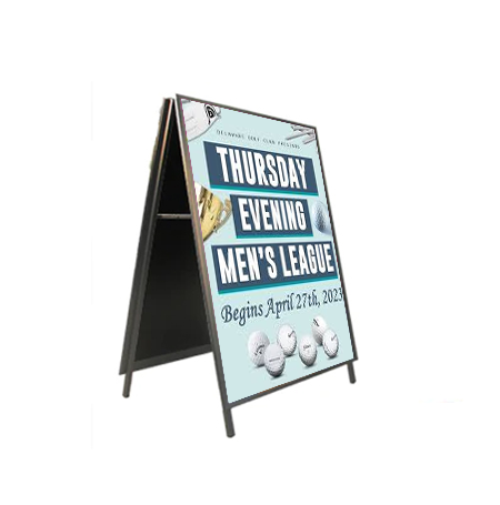 A-Frame 48x72 Sign Holder | with SECURITY SCREWS on Snap Frame 1 1/4" Wide