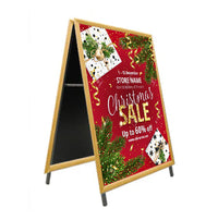 A-Frame 27x40 Sign Holder | WOOD Snap Frame 1 1/4" Wide