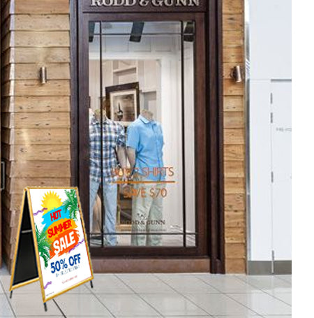 A-Frame 36x48 Sign Holder | WOOD Snap Frame 1 1/4" Wide