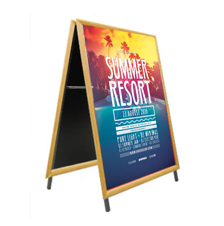 A-Frame 40x50 Sign Holder | WOOD Snap Frame 1 1/4" Wide