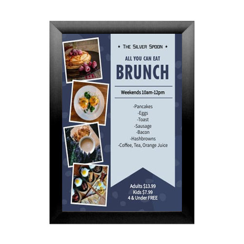 Super Wide-Edge Poster Snap Frame 27 x 40 with Bold 2 1/2" Profile for Mounted Graphics on 1/8", 3/16", 1/4" Thick Boards