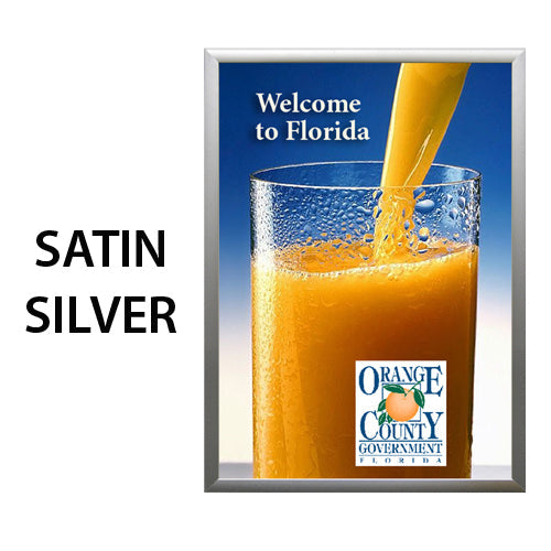 SNAP OPEN FRAME for MOUNTED POSTERS 12x24 (SHOWN in SILVER)